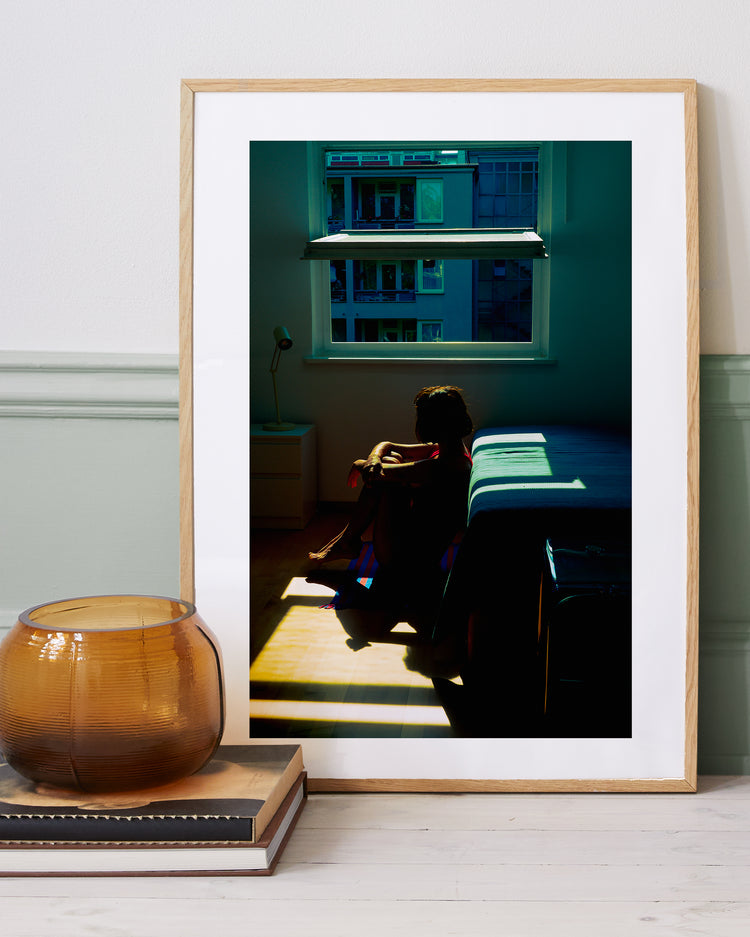 Red and Blue Feelings All Over the Room Poster