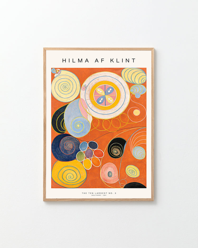 Framed abstract artwork by Hilma af Klint on a white background