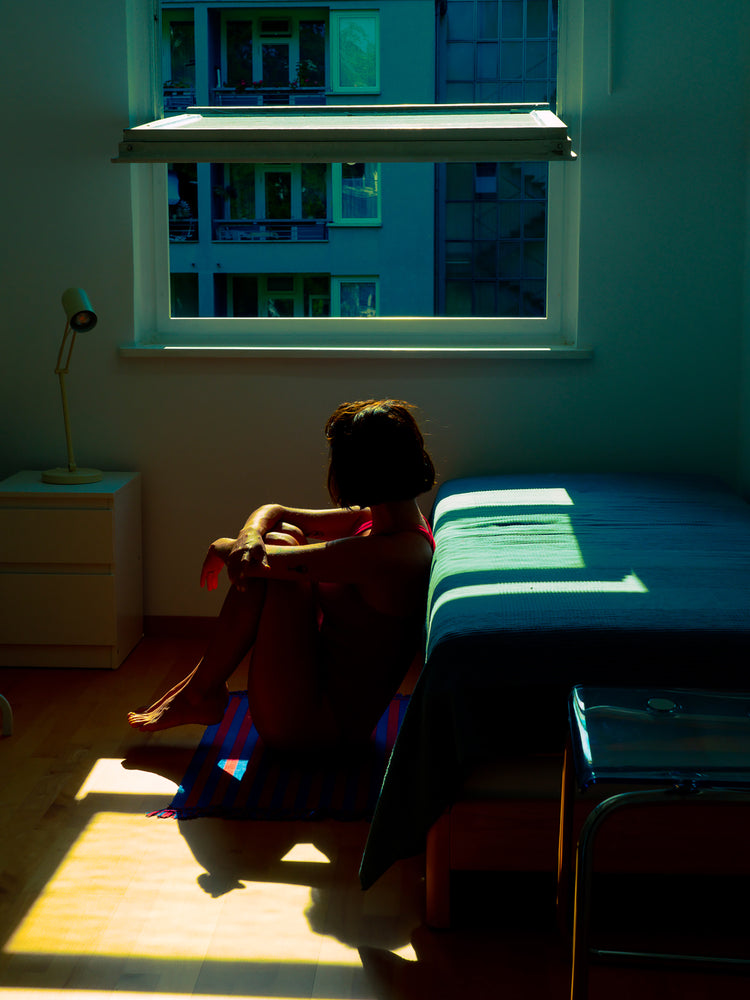Red and Blue Feelings All Over the Room Poster
