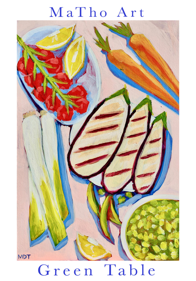 poster with painting of vegetables