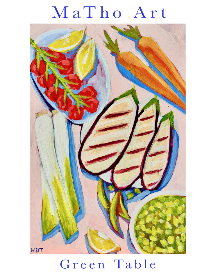poster with painting of vegetables