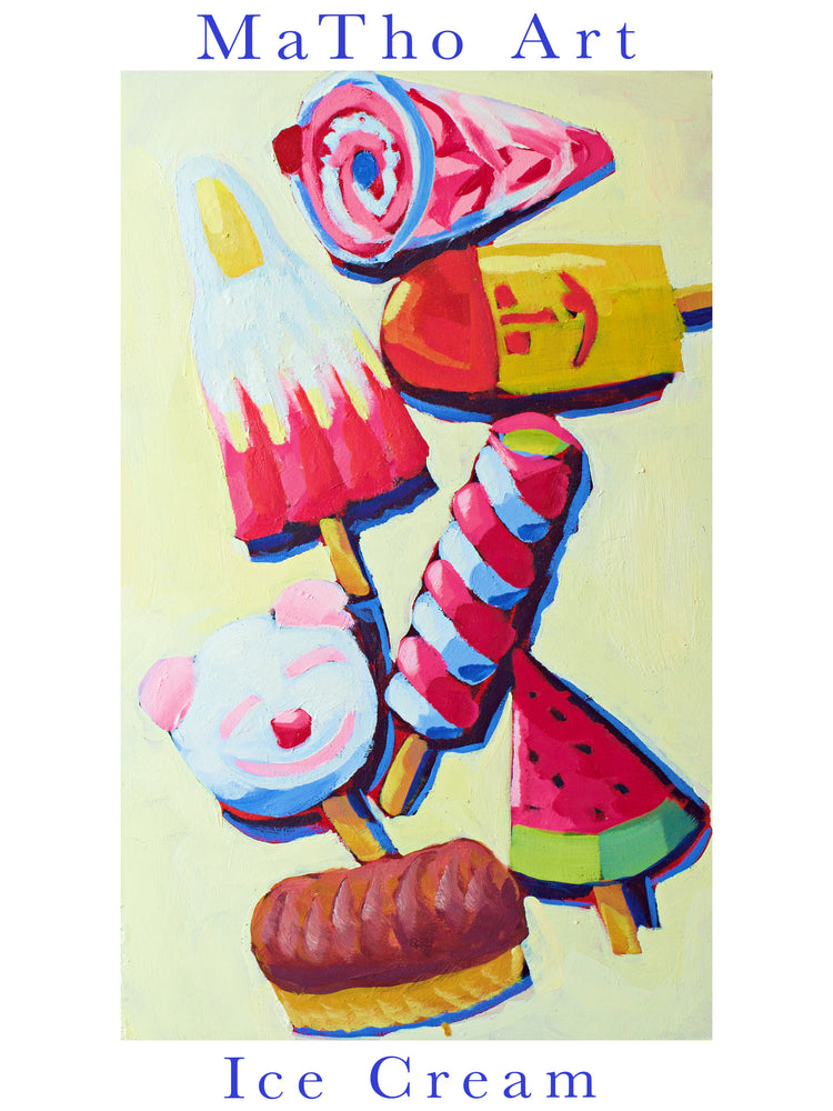 poster with painting of ice cream
