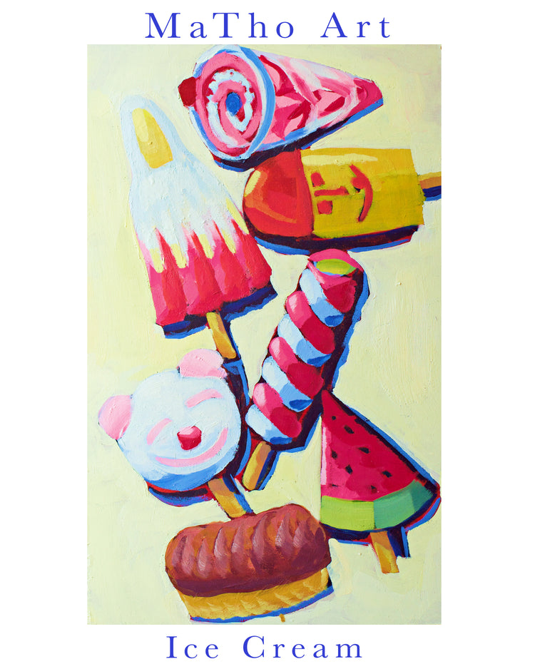 poster with painting of ice cream