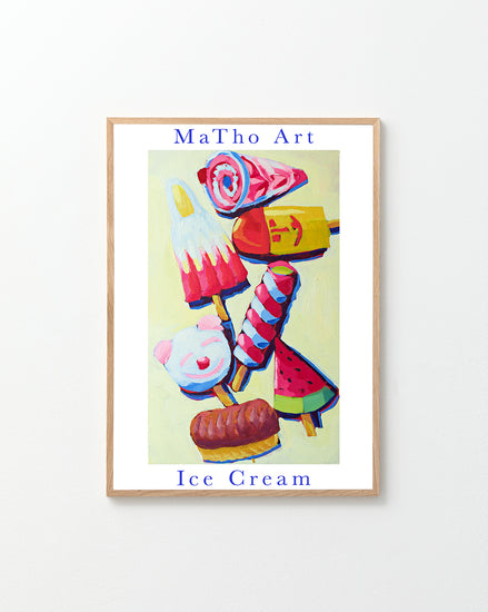 poster with painting of ice cream
