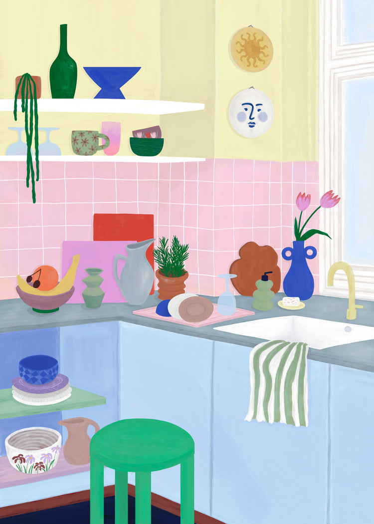 Colourful Kitchen Poster