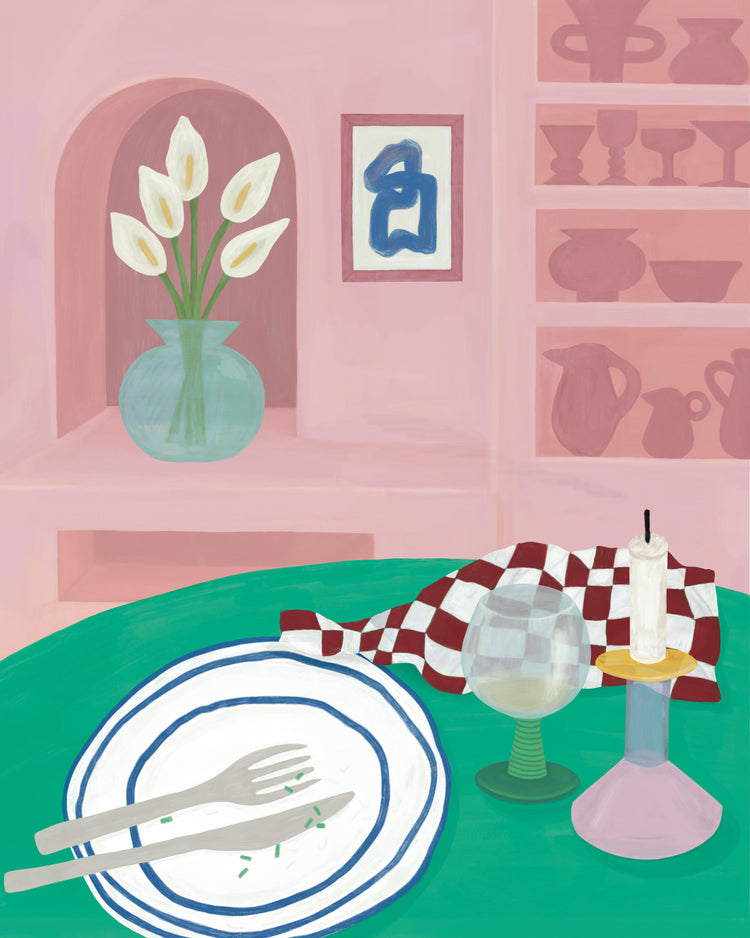 At the Restaurant Poster