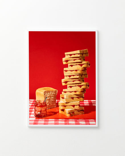 Poster "Jam Sandwiches" in a white frame against a white background