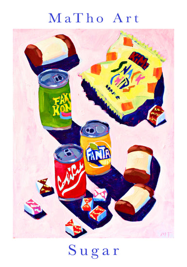poster of colorful candy