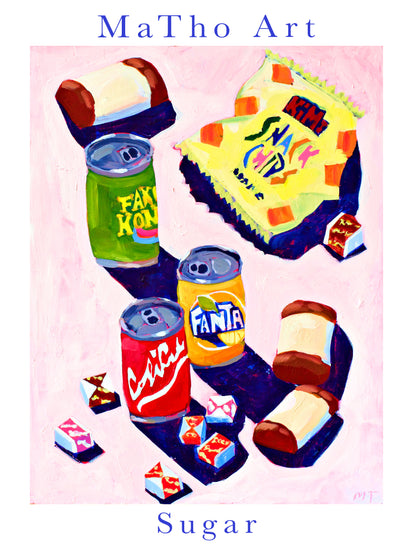 poster of colorful candy