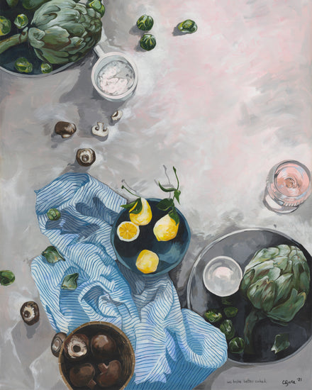 Poster with artichokes