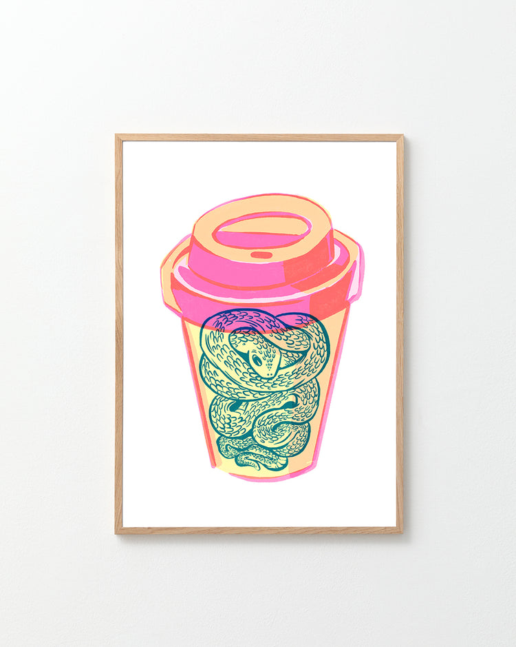 Coffee Snake Poster