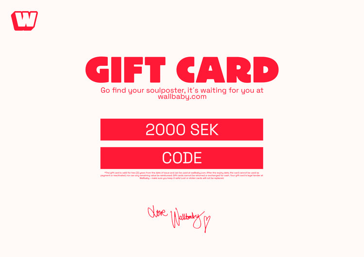 Gift card by Wallbaby