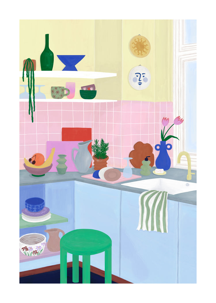 Colourful Kitchen Poster