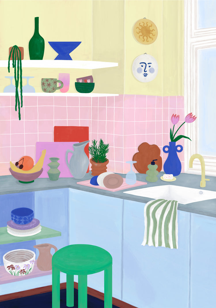 Colourful Kitchen Poster