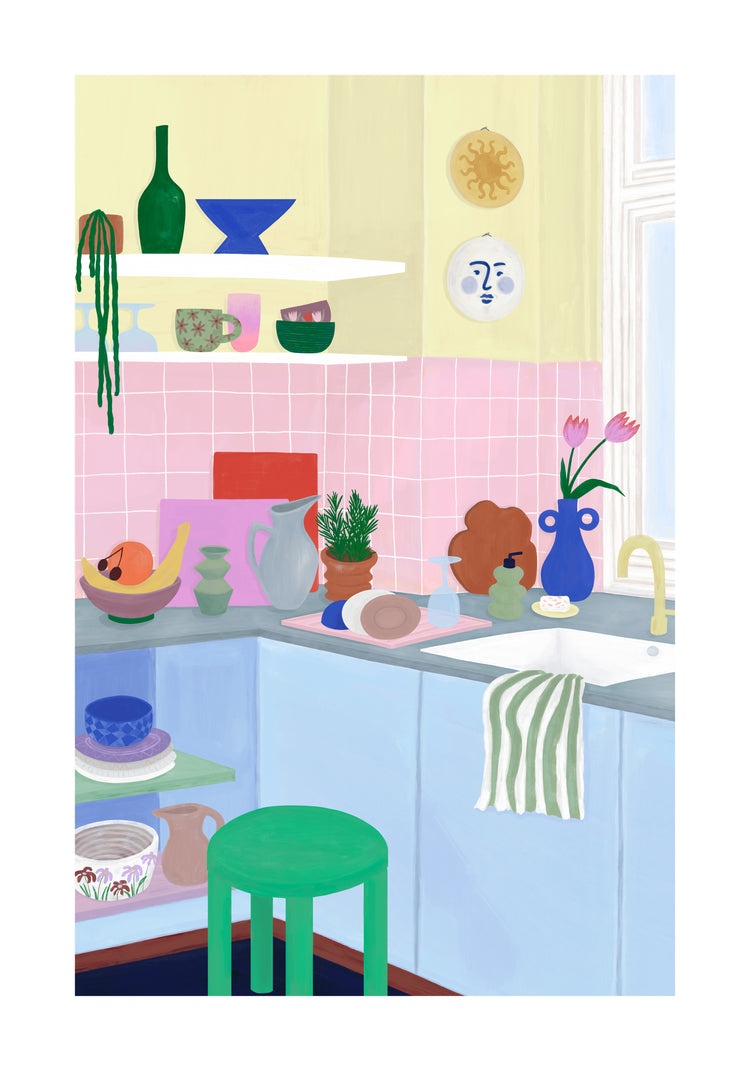 Colourful Kitchen Poster