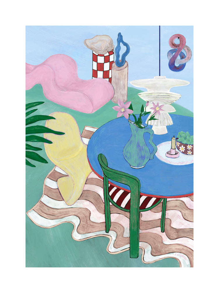 Living Room Wavy Poster