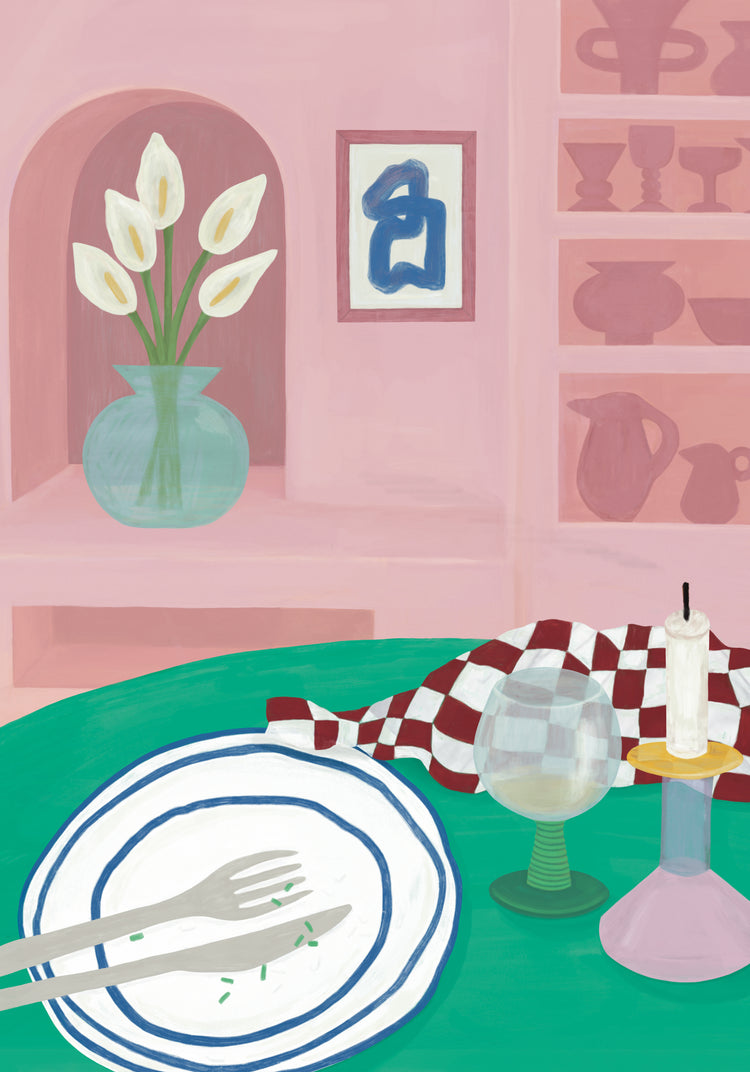 At the Restaurant Poster