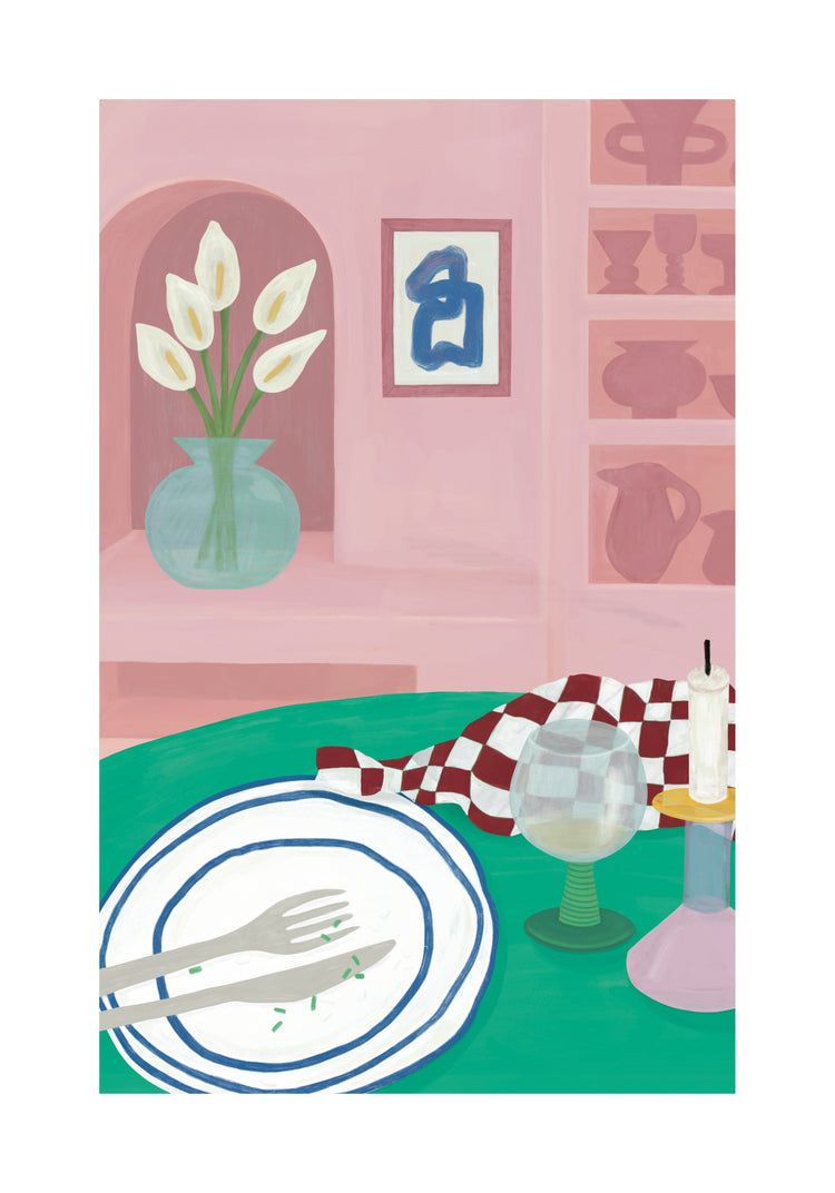 At the Restaurant Poster