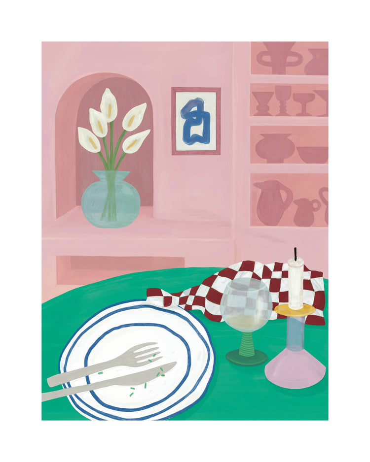 At the Restaurant Poster