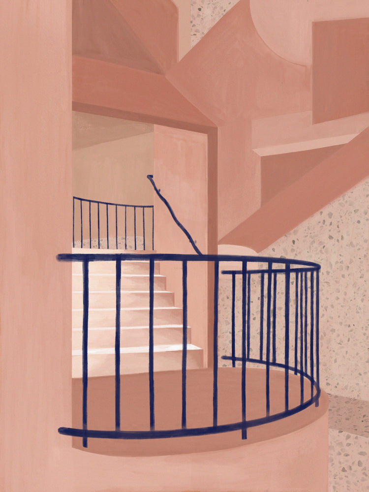 Post Modern Stairs Poster