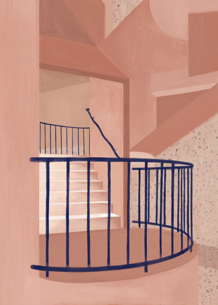 Post Modern Stairs Poster