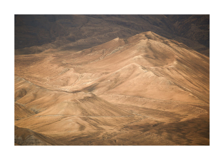 Mountain scenery in looking like the pyramids of Giza.