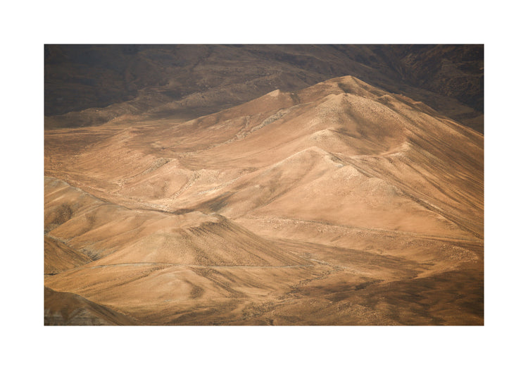 Mountain scenery in looking like the pyramids of Giza.