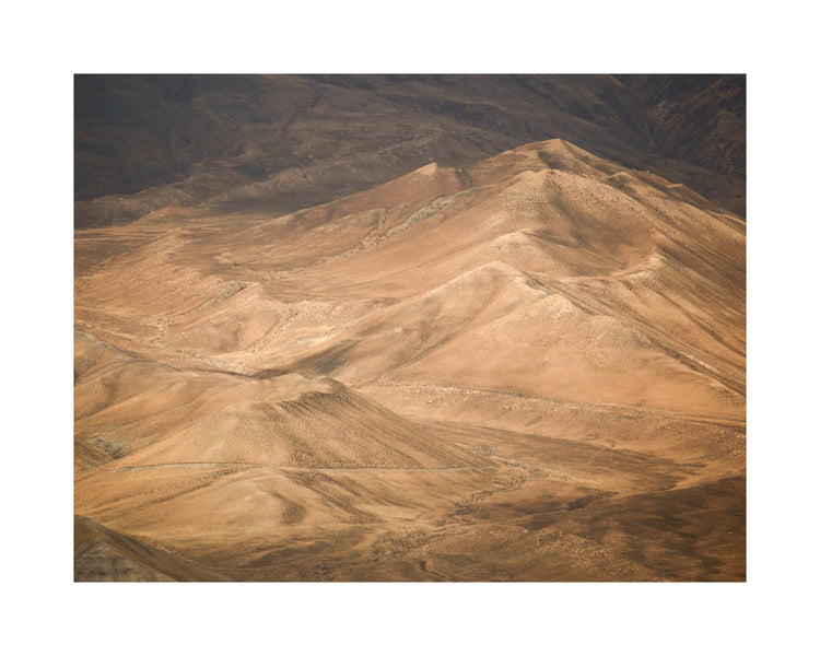Mountain scenery in looking like the pyramids of Giza.