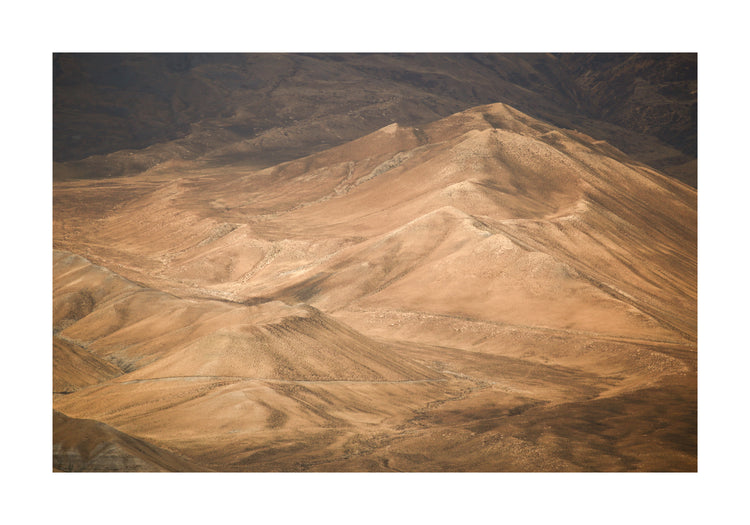 Mountain scenery in looking like the pyramids of Giza.