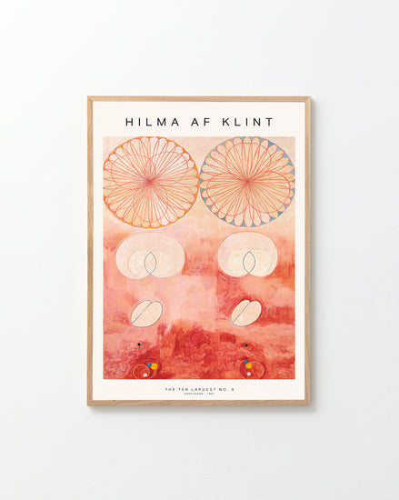 Framed artwork by Hilma af Klint on a white wall