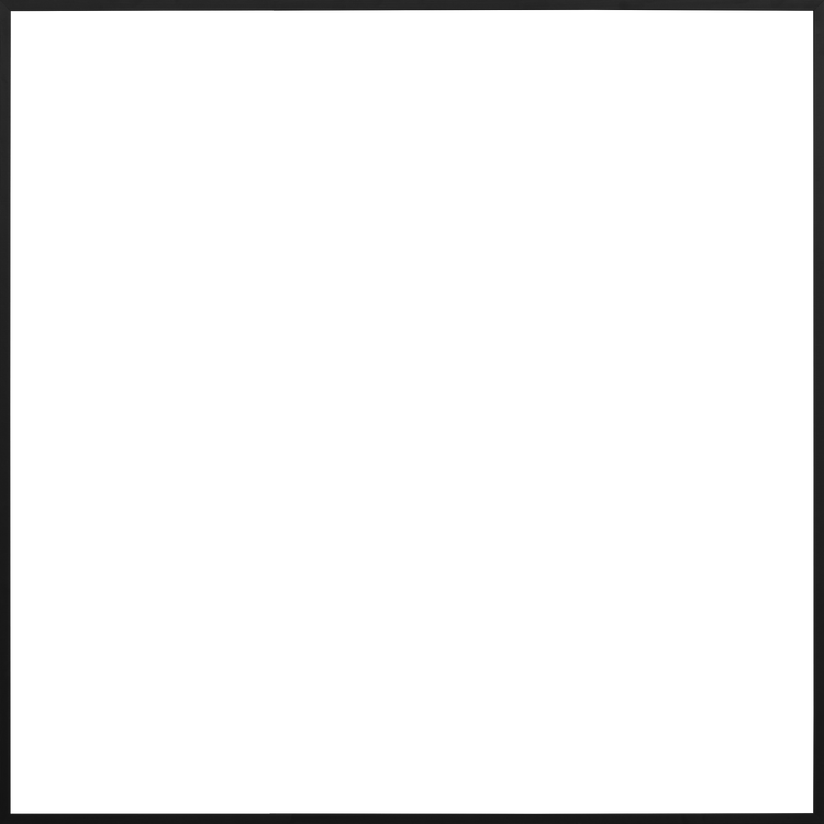 The Frame Black is a sleek, solid black rectangle with an elegant appearance, encased in a classic black wooden frame.