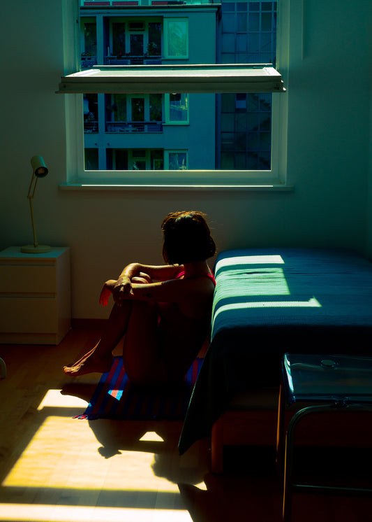 Red and Blue Feelings All Over the Room Poster