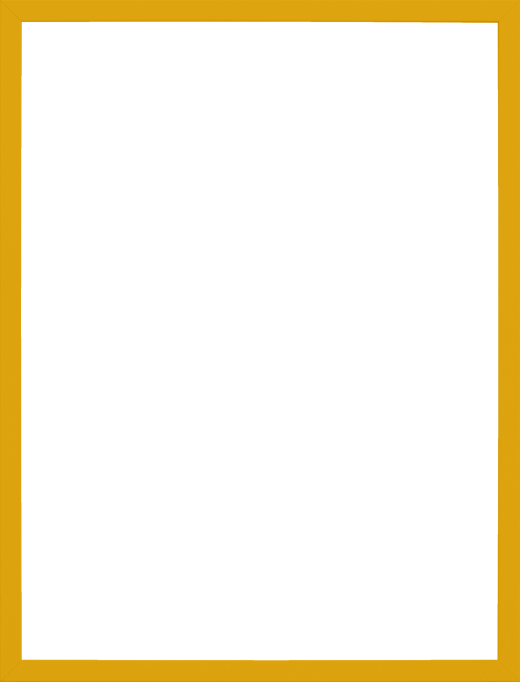 The Frame Yellow is a rectangular wooden piece with a solid black center, offering a stylish pop of color reminiscent of a blank or covered picture frame that enhances any posters presentation.