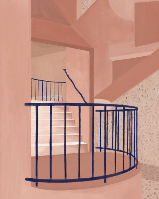 Post Modern Stairs Poster