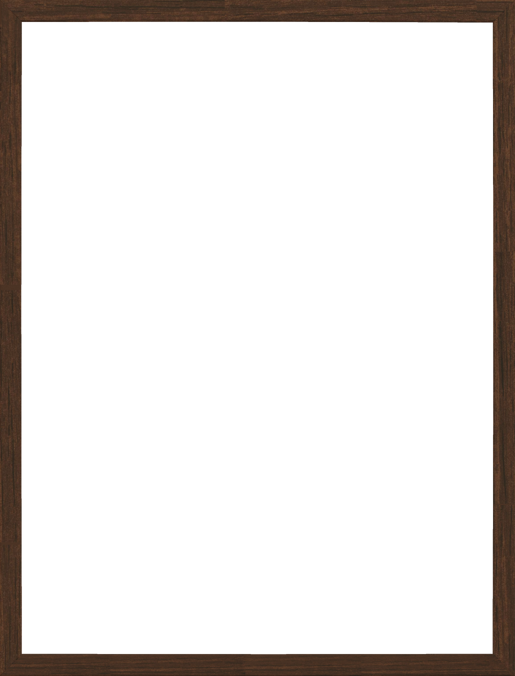 The Frame Dark Oak blackboard features a spotless black surface encased in a luxurious dark wooden frame. Its rich brown finish offers an elegant touch, perfect for a Scandinavian look, complementing the pristine slate ready for your creativity.