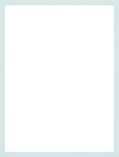 The Frame Pastel Blue features a white frame with a black empty rectangular center resembling a blank photo placeholder, accented by a pastel blue lining for a stylish touch.