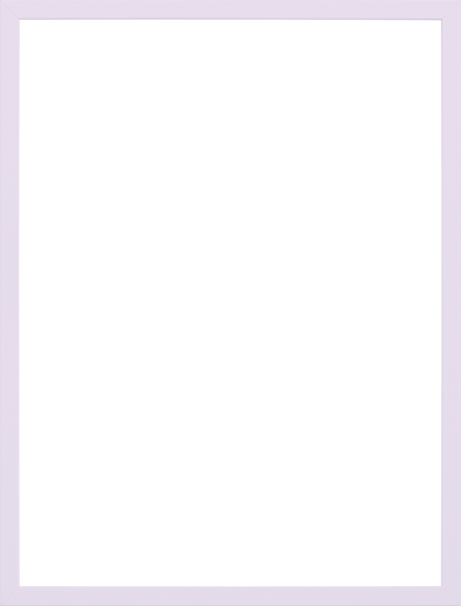 Framed in pastel purple, a black silhouette is set against a black background, intensifying its mystery while the wooden frame adds stylish color and elegance.