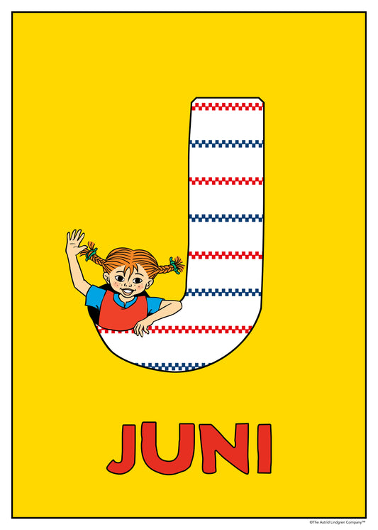Pippi Longstocking – Personalised Name Poster J