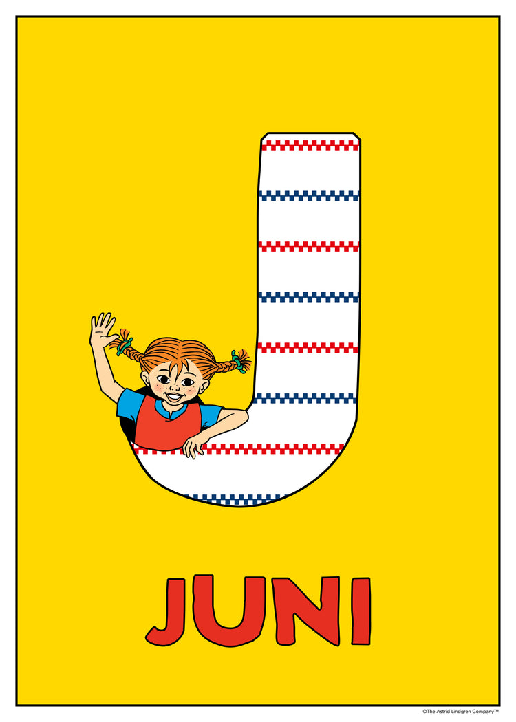 Pippi Longstocking – Personalised Name Poster J