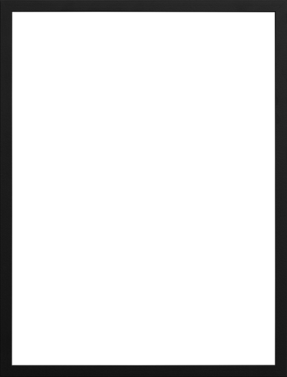 The Frame Black is a classic wooden frame with a simple, wide black border, standing against an indistinct background. It features a blank dark interior ready for an image or artwork behind high-quality acrylic glass.