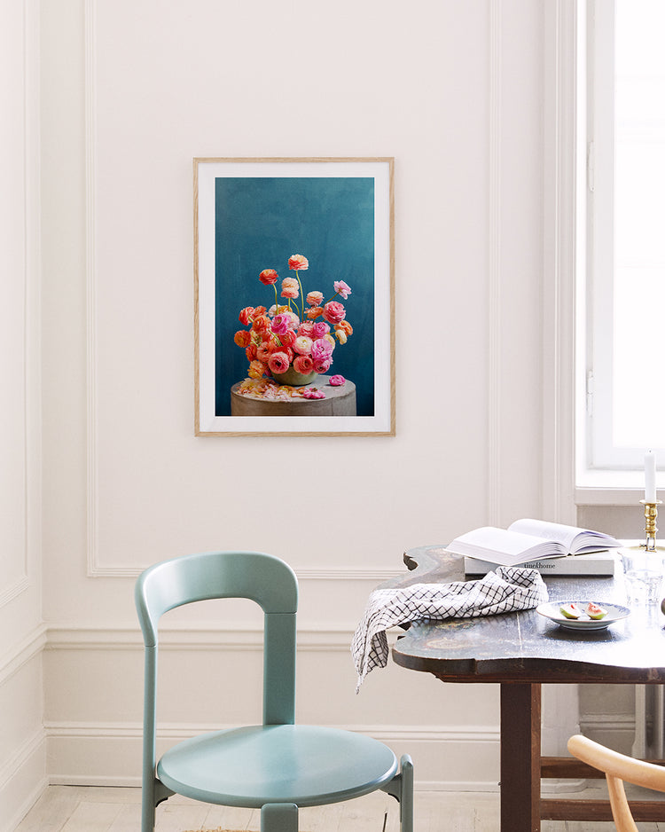 Ranunculus Rainbow Poster