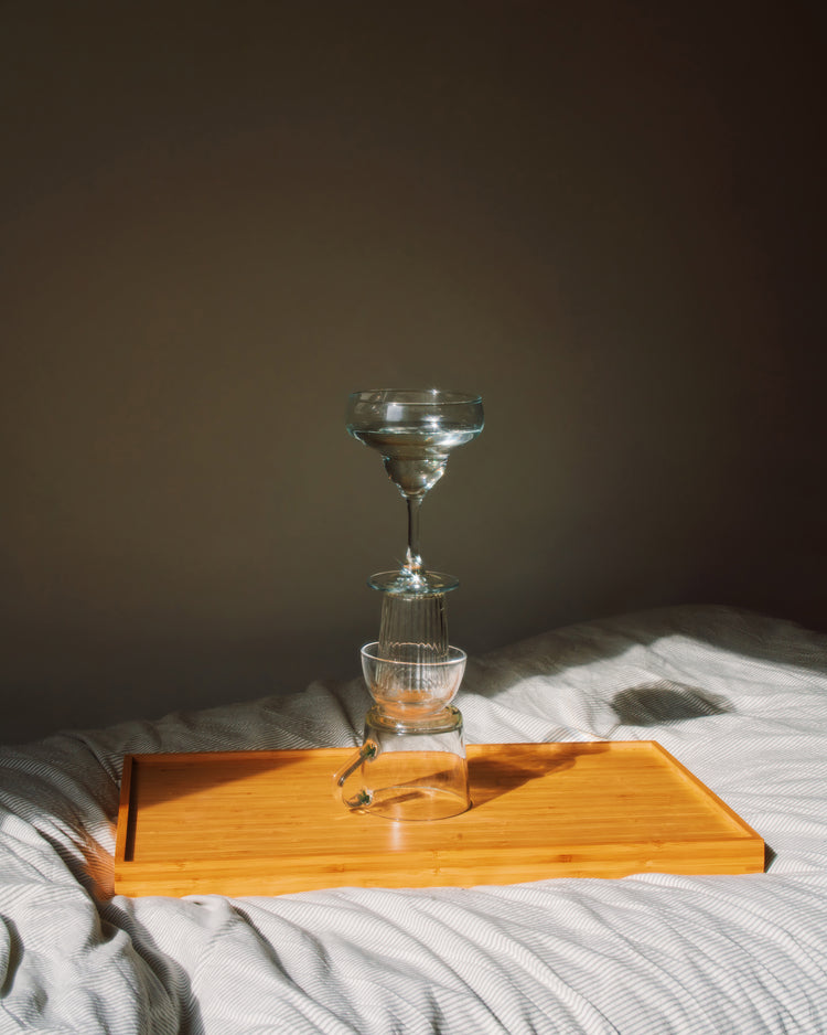 Glass Totem on the Bed Poster