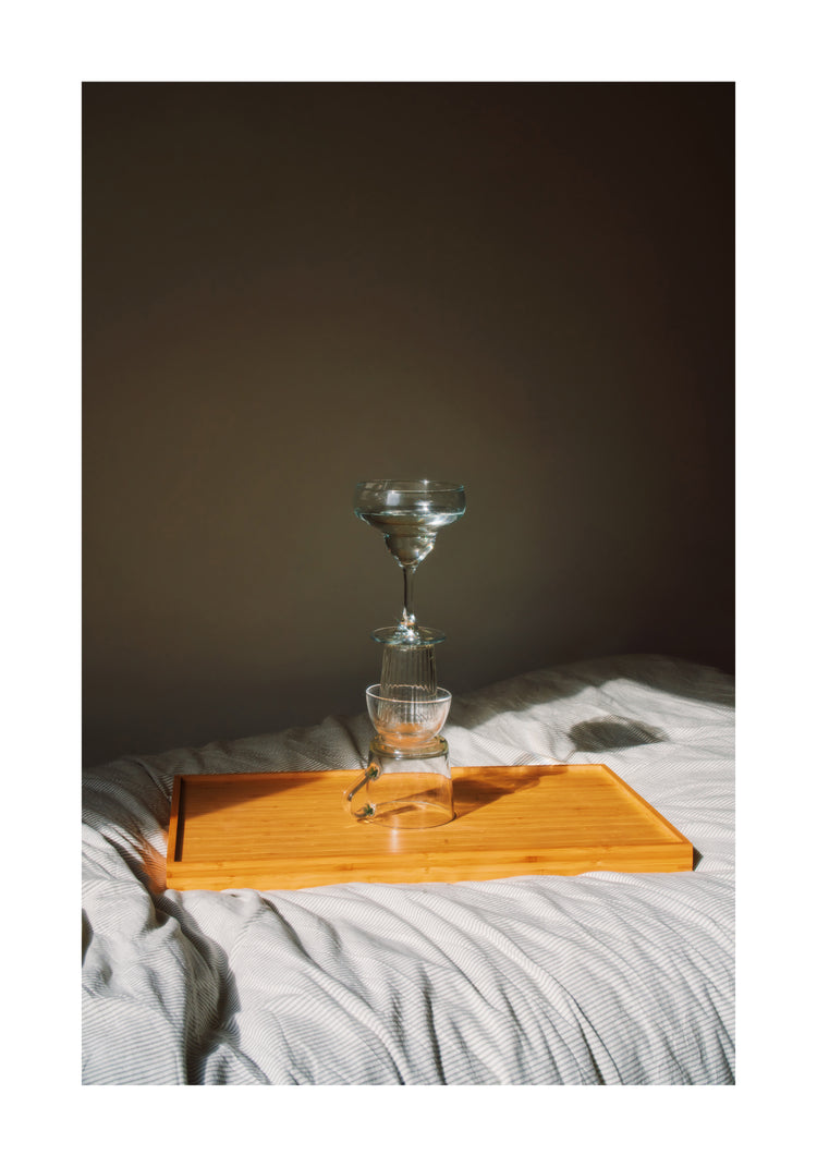 Glass Totem on the Bed Poster