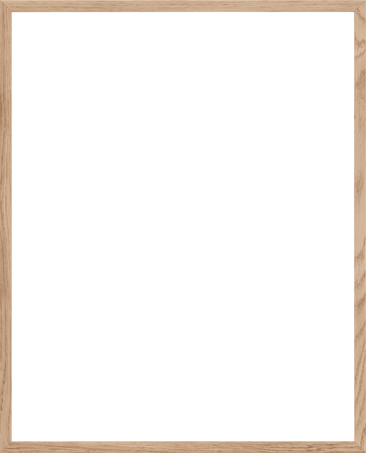 The Frame Oak blackboard, featuring a wooden frame, offers a classic yet sleek Scandinavian look.