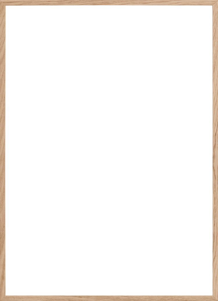 The Frame Oak is a blank blackboard with a light wooden frame exuding a Scandinavian look.