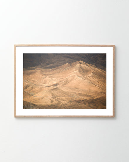 Mountain scenery in looking like the pyramids of Giza.