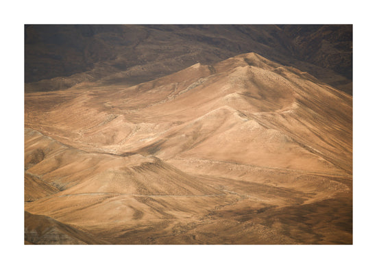 Mountain scenery in looking like the pyramids of Giza.