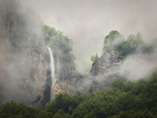 Mountain scenery in looking like the pyramids of Giza.