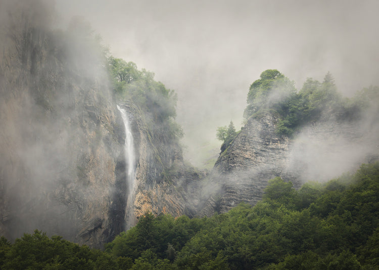 Mountain scenery in looking like the pyramids of Giza.