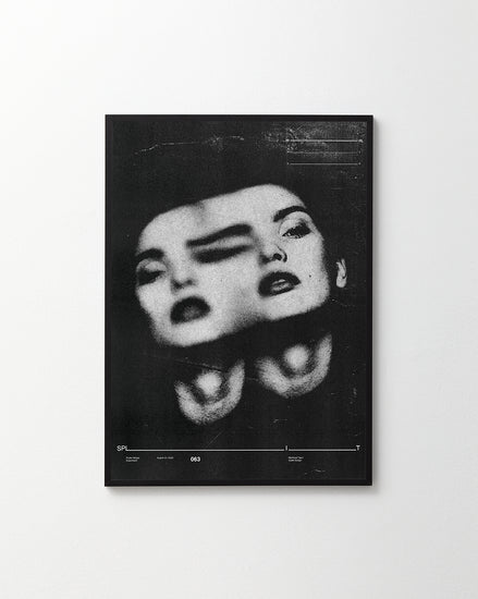 Greyscale photograph of a woman visualizing what it is like to be in two minds.